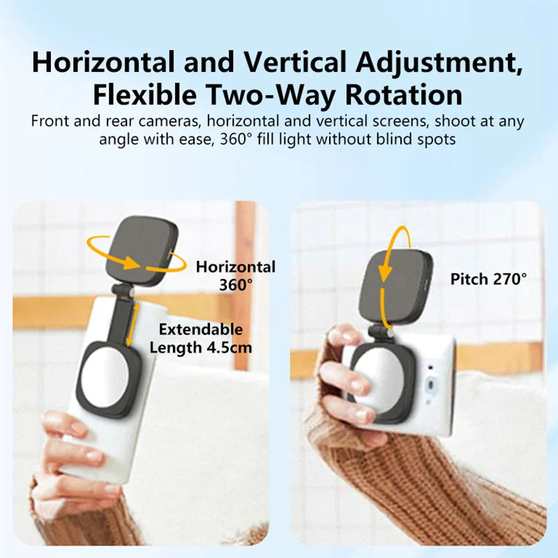 Luz Selfie Magnética para Celular con Espejo
