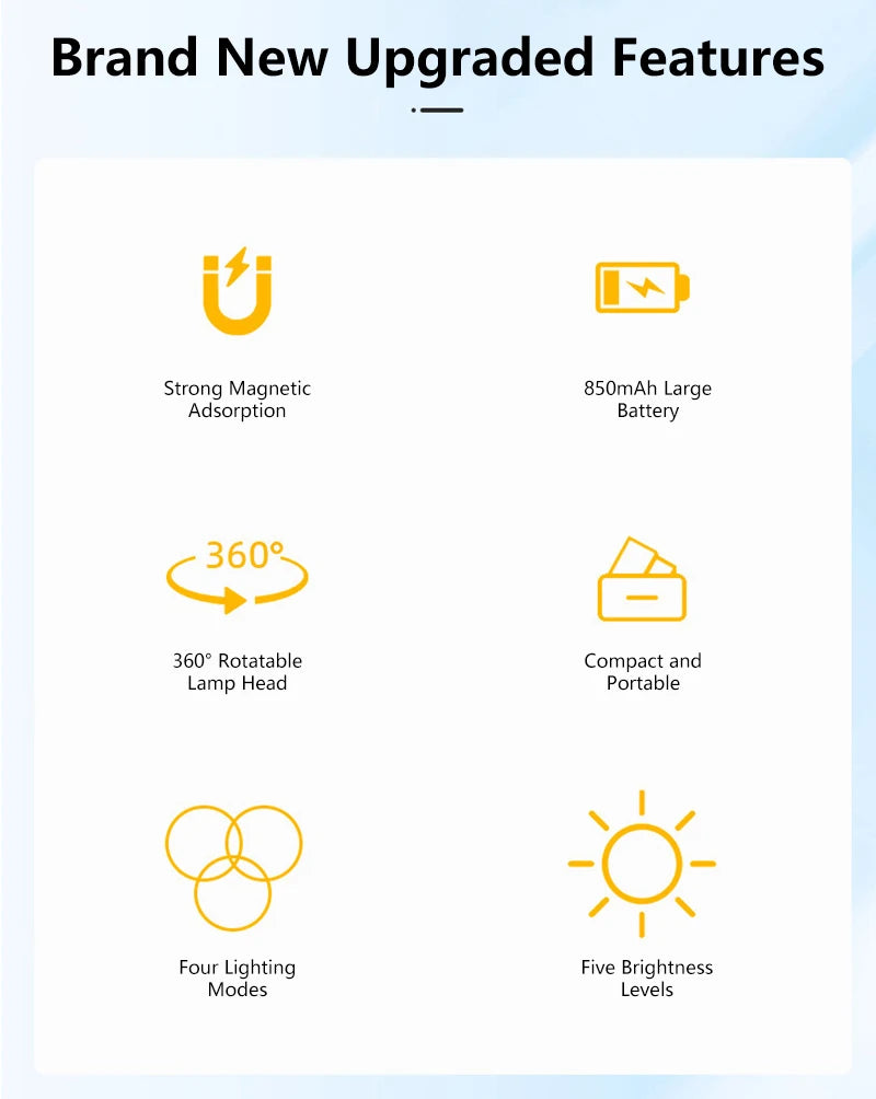 Luz Selfie Magnética para Celular con Espejo