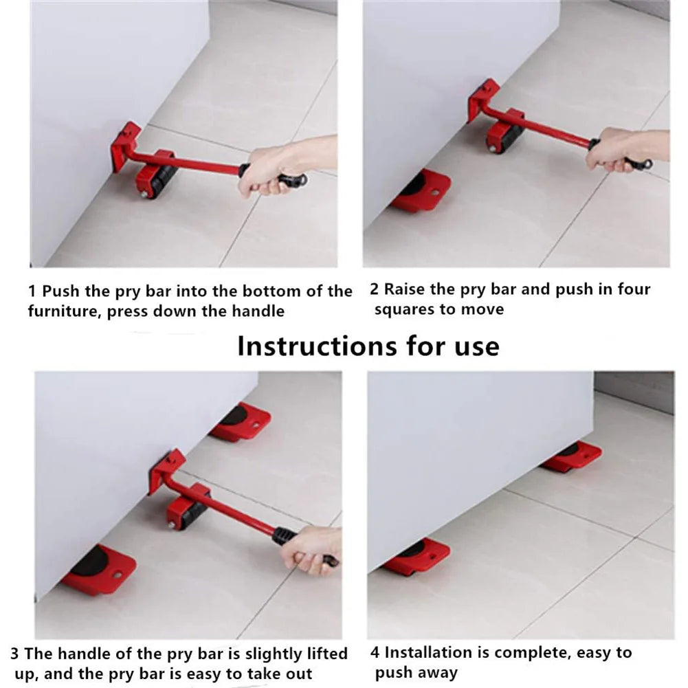 Kit para mover muebles con ruedas