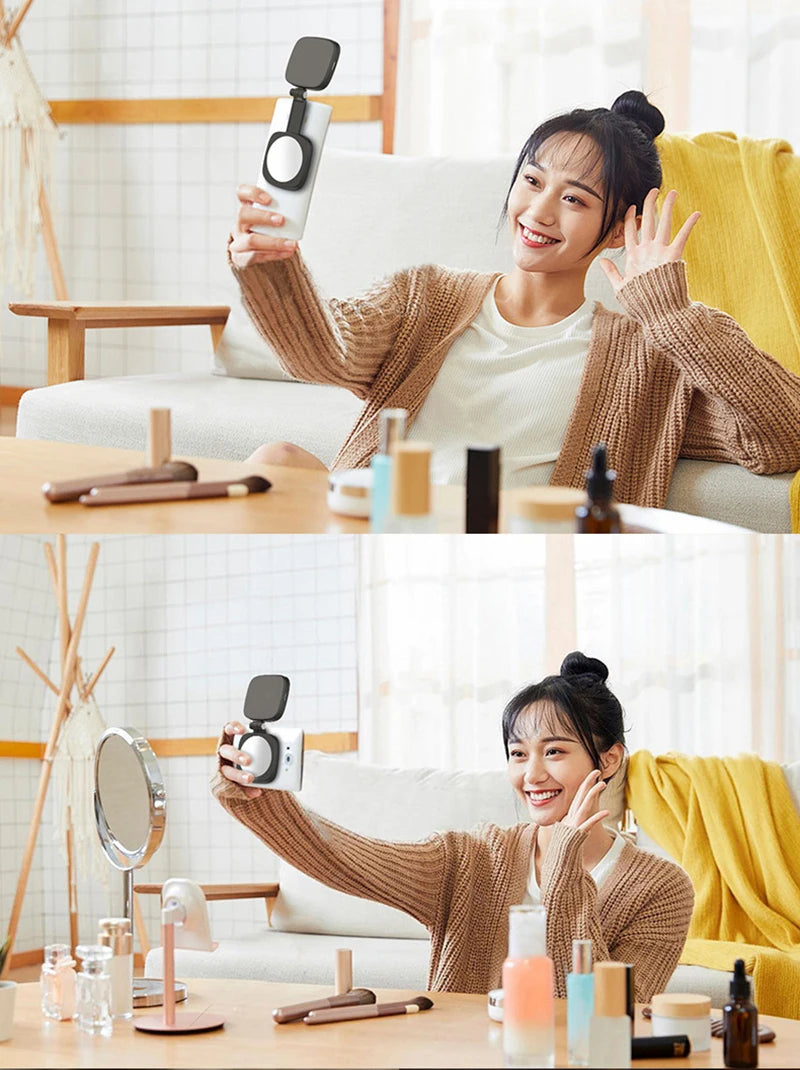 Luz Selfie Magnética para Celular con Espejo