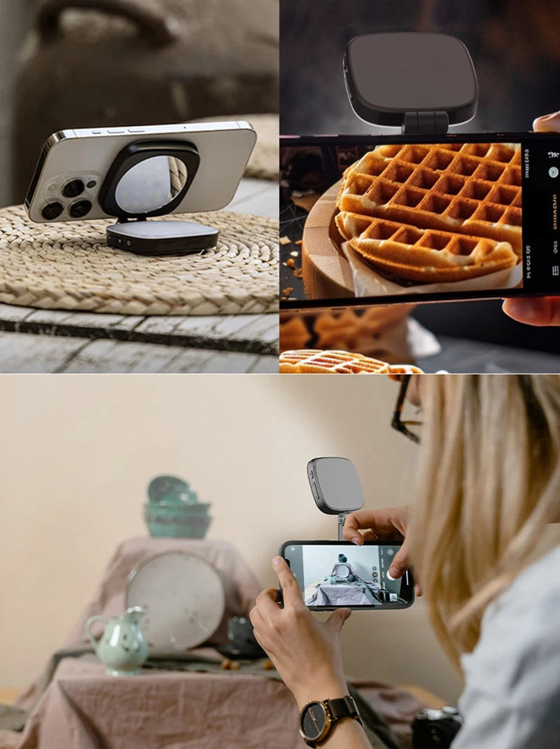 Luz Selfie Magnética para Celular con Espejo