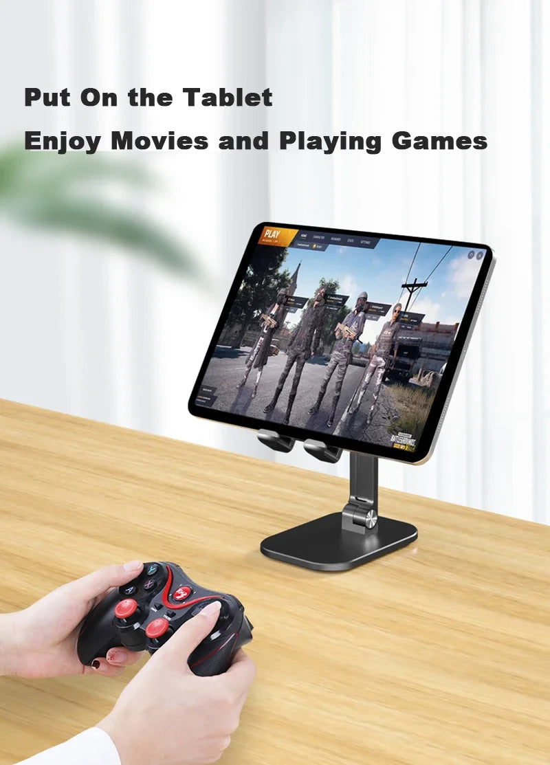 Soporte plegable de escritorio para celular y tablet (3 secciones)