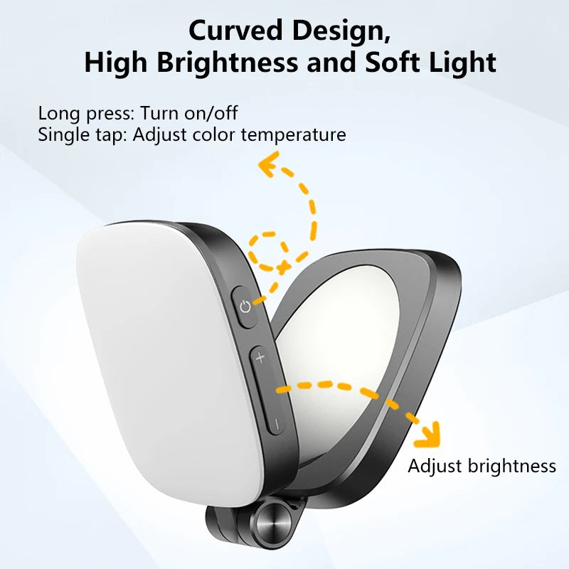 Luz Selfie Magnética para Celular con Espejo